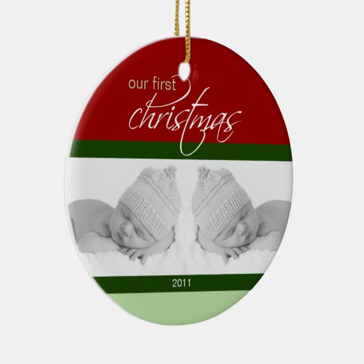 Ornement fait sur commande de ęr Noël de jumeaux (Droite)