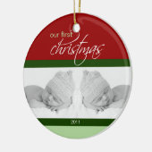 Ornement fait sur commande de ęr Noël de jumeaux (Gauche)