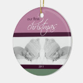 Ornement fait sur commande de ęr Noël de jumeaux (Gauche)