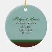 Ornement fait sur commande de ęr Noël du bébé (Dos)