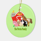 Ornement fait sur commande de Noël de grange (Gauche)