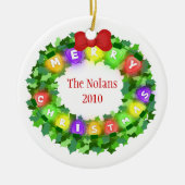 Ornement fait sur commande de Noël de nom et (Devant)