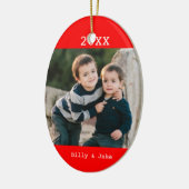 Ornement fait sur commande de Noël de photo (Gauche)