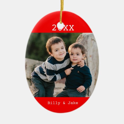 Ornement fait sur commande de Noël de photo (Devant)