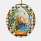 Ornement fait sur commande de Noël de plaid (Gauche)
