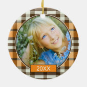 Ornement fait sur commande de Noël de plaid (Dos)