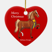Ornement fait sur commande de Noël de Saddlebred (Dos)