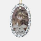 Ornement fait sur commande de photo de chat (Gauche)