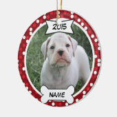 Ornement fait sur commande de photo de chien (Gauche)