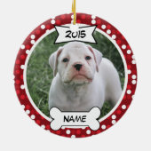 Ornement fait sur commande de photo de chien (Dos)