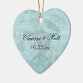 Ornement fait sur commande de souvenir de coeur (Gauche)