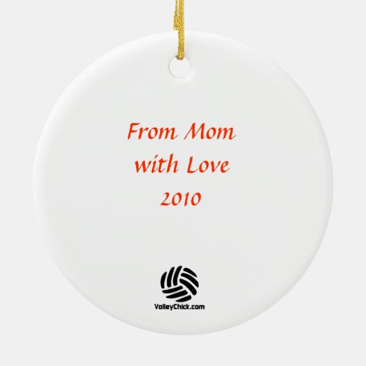 Ornement fait sur commande de VolleyChick (Dos)