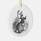 Ornement flairé rouge de Jackalope (Droite)