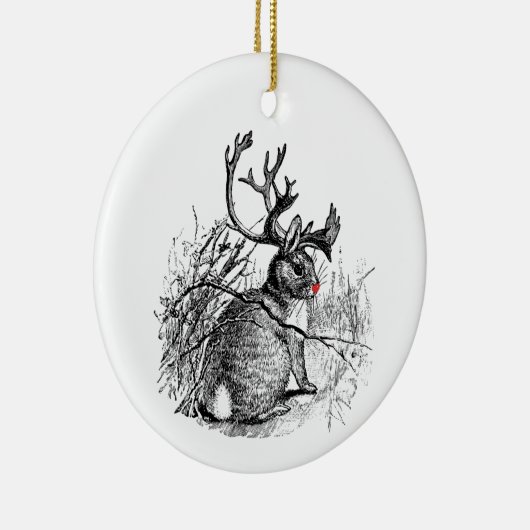 Ornement flairé rouge de Jackalope (Droite)