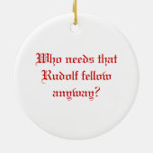 Ornement flairé rouge de Jackalope (Dos)