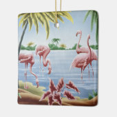 Ornement Flamant rose Turner vintage (Gauche)