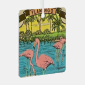 Ornement Flamant rose vintage (Avant droite)