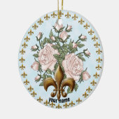 Ornement Fleur De Lis Roses (Gauche)