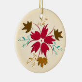 Ornement Fleur de Noël Rouge (Droite)