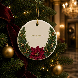 Ornement Fleur d'Etoile de Noël Ivoire Ajoutez Vot