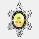 Ornement Flocon De Neige 13ème anniversaire Mariage de la Citrine (Vue impression)