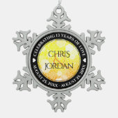 Ornement Flocon De Neige 13ème anniversaire Mariage de la Citrine (Devant)