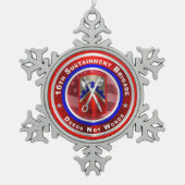Ornement Flocon De Neige 16e Commandement du développement durable (Devant)