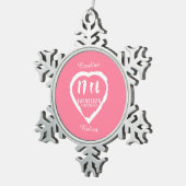 Ornement Flocon De Neige 17e anniversaire Mariage carnélien traditionnel (Vue impression)