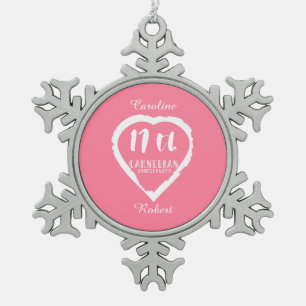 Ornement Flocon De Neige 17e anniversaire Mariage carnélien traditionnel