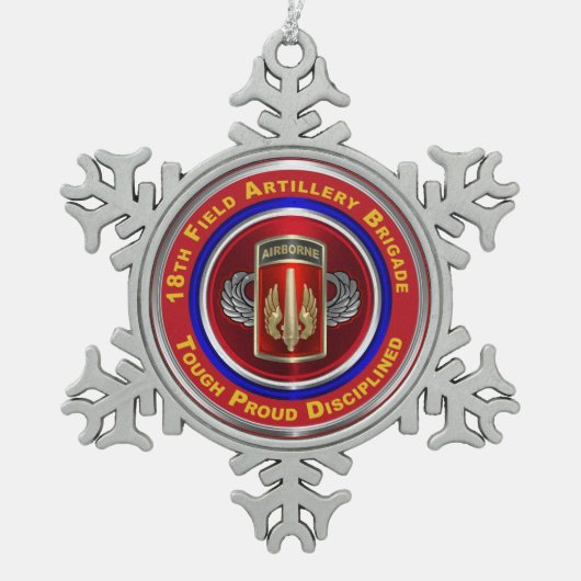 Ornement Flocon De Neige 18e brigade Artillery  (Devant)