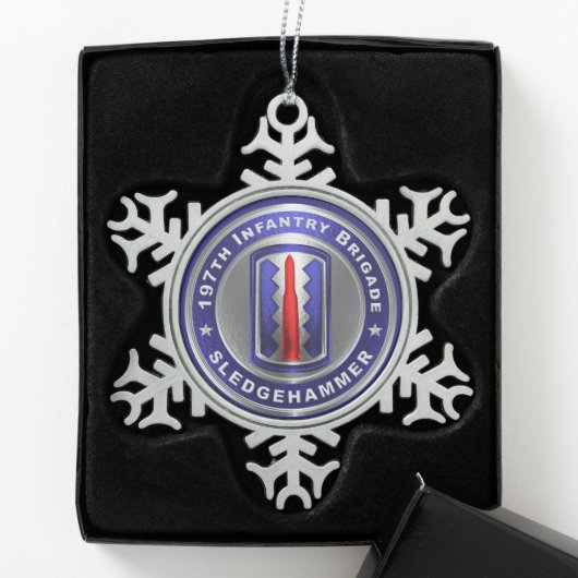 Ornement Flocon De Neige 197e brigade d'infanterie (Boîte)