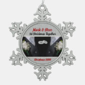 Ornement Flocon De Neige 1er mariage gay de Noël (Devant)