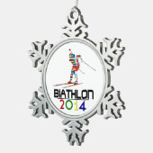 Ornement Flocon De Neige 2014 : Biathlon (Vue impression)