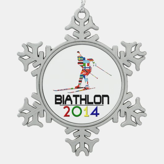 Ornement Flocon De Neige 2014 : Biathlon (Devant)