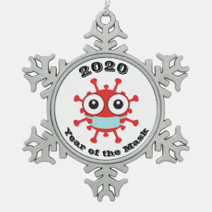 Ornement Flocon De Neige 2020 Année du Masque