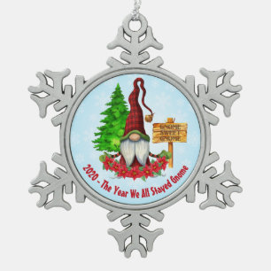Ornement Flocon De Neige 2020 - L'Année Où Nous Sommes Tous Restés Gnome