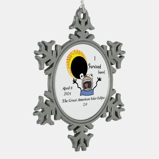 Ornement Flocon De Neige 2024 Solar Eclipse Survival (Gauche)