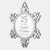 Ornement Flocon De Neige 25e anniversaire (Vue impression)
