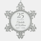 Ornement Flocon De Neige 25e anniversaire (Devant)