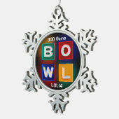 Ornement Flocon De Neige 300 Perfect Game Bowling, Retro Design, (Vue impression)