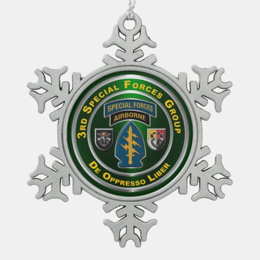 Ornement Flocon De Neige 3e Groupe des opérations spéciales (Devant)