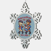 Ornement Flocon De Neige 4 juillet USA 250e anniversaire Semiquincentenaire (Vue impression)