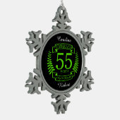 Ornement Flocon De Neige 55e ANNIVERSAIRE Mariage EMERALD (Gauche)