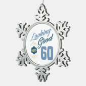 Ornement Flocon De Neige 60e anniversaire A l'air bon (Vue impression)