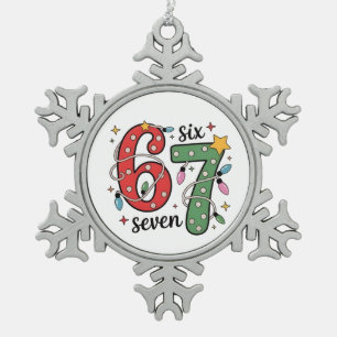 Ornement Flocon De Neige 6 7 Six Seven Main Génération Z Alpha Meme Argot N