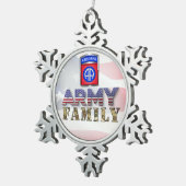 Ornement Flocon De Neige 82e division aéroportée Famille d'armée (Vue impression)