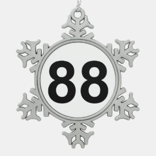 Ornement Flocon De Neige 88 - nombre quatre-vingt-huit