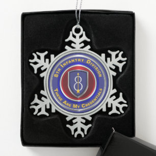 Ornement Flocon De Neige 8e division d'infanterie