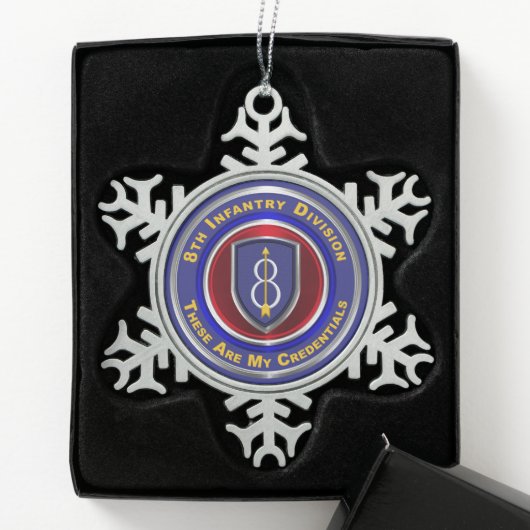 Ornement Flocon De Neige 8e division d'infanterie (Boîte)