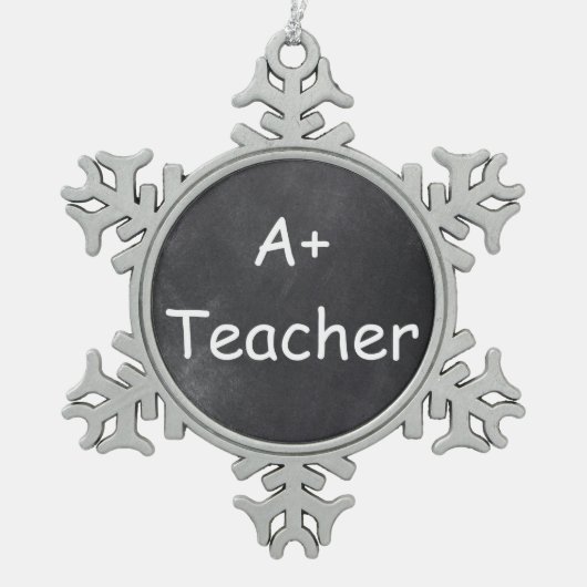 Ornement Flocon De Neige A plus Teacher Chalkboard Design Venin Idea (Devant)